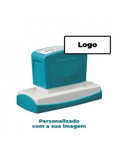 Carimbo 28x78mm Xstamper Quix Azul 1un., personalizado