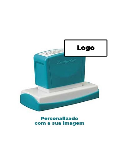 Carimbo 28x78mm Xstamper Quix Azul 1un., personalizado