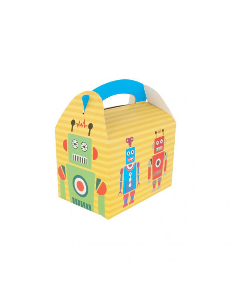 Caixa Kraft Asa Menu Lunch Box Robot 15,5x10,5x17,5cm 50un