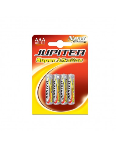 Pilhas AAA LR03 Alcalinas 1.5V 1100mAh Jupiter 4un