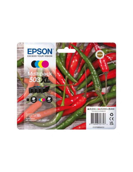 Pack Tinteiros Epson 503XL 4 Cores C13T09R64010