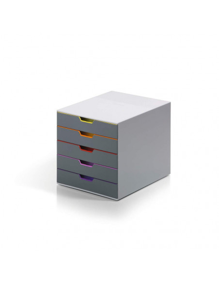 Móvel Secretária 5 Gavetas Durable Multicolor