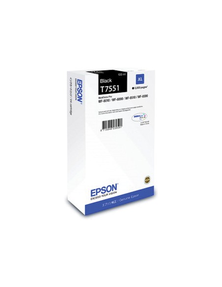 Tinteiro Epson Workforce Pro series 8000 Alt.Cap. Preto