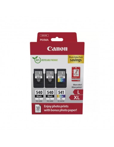 Pack Tinteiros Canon 540Lx2/541XL Preto/Cor+Papel 5224B015