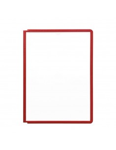 Bolsa p/Suporte Mural Durable 5606 A4 c/Moldura Vermelho 5un