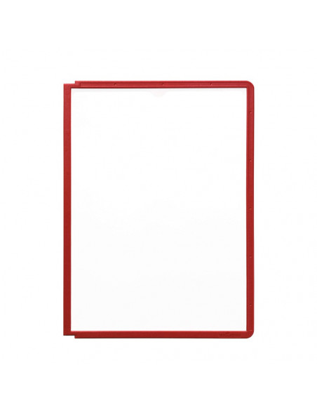 Bolsa p/Suporte Mural Durable 5606 A4 c/Moldura Vermelho 5un