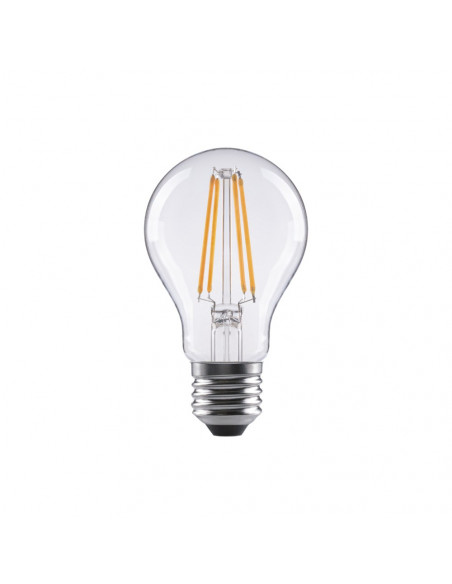 Lâmpada LED E27 6,5W 806lm Incand. Transp. Branco Quente