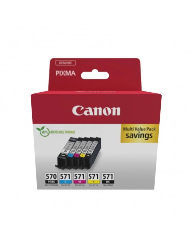 Pack Tinteiros Canon 570/571 Preto 4 Cores 0372C006