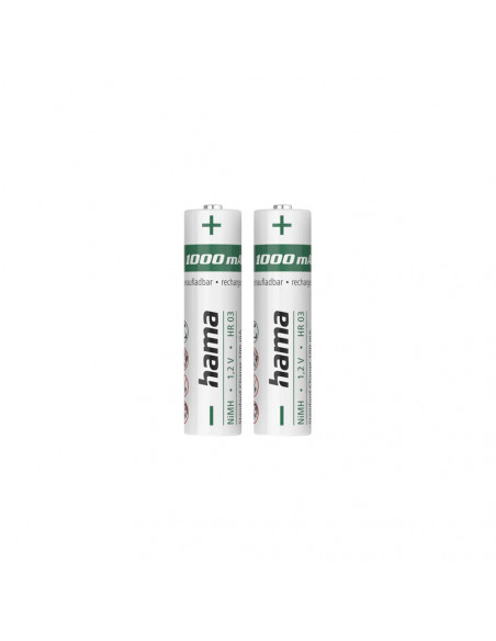 Pilhas Recarregáveis AAA 1.2V 1000mAh Hama 2un
