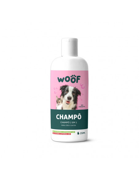 Champô para Cães e Gatos 2 em 1 WOOF 250ml