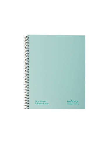 Caderno Espiral A4 Pautado Navigator Verde Menta 80Fls