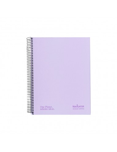 Caderno Espiral A4 Pautado Navigator Lavanda Pastel 80Fls