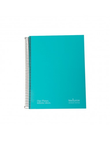 Caderno Espiral A4 Quadriculado Navigator Verde 80Fls