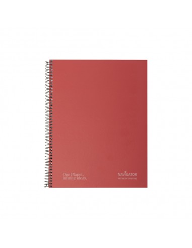 Caderno Espiral A4 Quadriculado Navigator Vermelho 80Fls