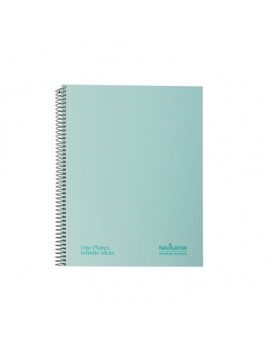 Caderno Espiral A4 Pautado Navigator Verde Menta 120Fls