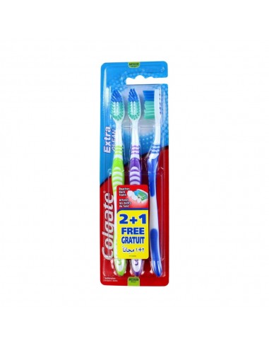 Escova de Dentes COLGATE Extra Clean 2+1un