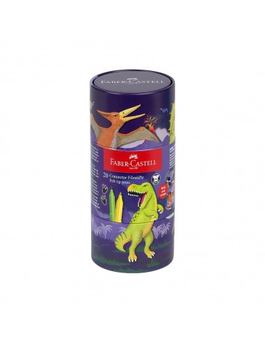 Marcador Feltro Faber Castell Connector Dinossauro 20un