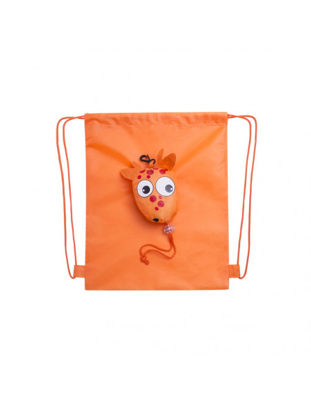 Saco Mochila Dobrável Kissa Laranja