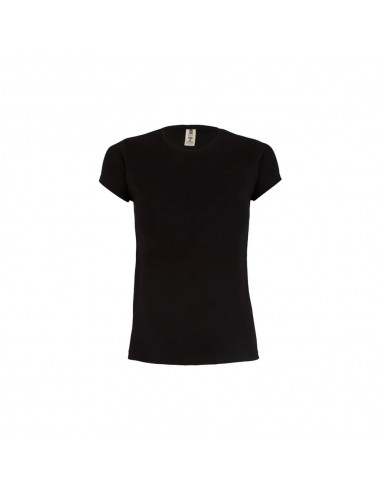 T-Shirt Mulher Algodão 155g Preto Tamanho S