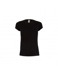 T-Shirt Mulher Algodão 155g Preto Tamanho XL