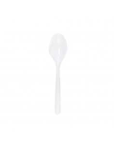 Colheres Sopa PS Reutilizáveis 18cm Transparente 50un