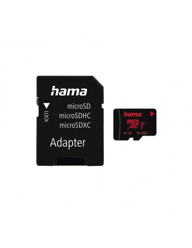 Cartão Memória micSDXC 64GB Hama + Adaptador