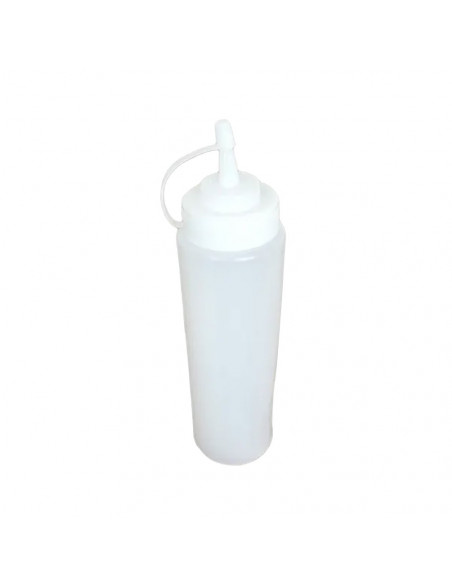 Frasco Vazio Plástico Molho 650ml Branco