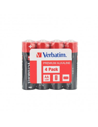 Pilhas AA LR6 Alcalinas 1.5V 2900mAh Verbatim 49501 4un