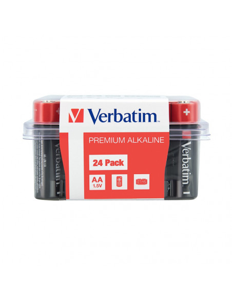 Pilhas AA LR6 Alcalinas 1.5V 2900mAh Verbatim 49505 24un