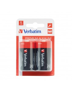 Pilhas LR20 / D Alcalinas 1.5V 18000mAh Verbatim 49923 2un