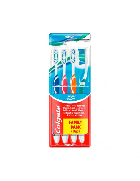 Escova de Dentes COLGATE Triple Action Média 4un