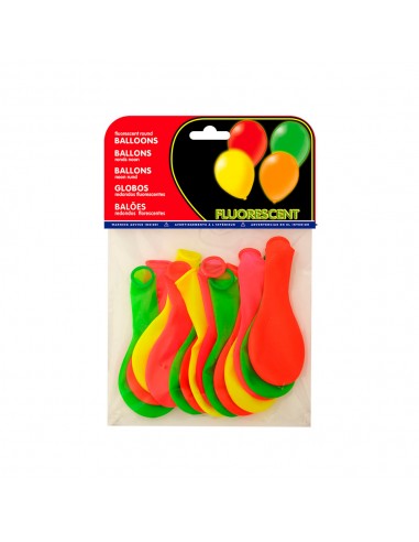 Balões Fluorescentes Cores Sortidas Pack 15un