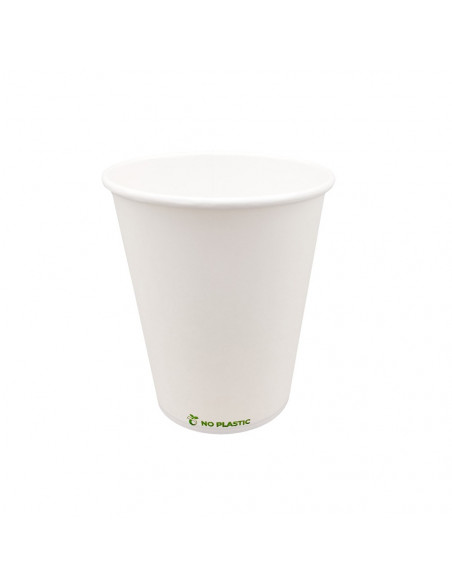 Copos Papel 237ml 8oz Plastic Free Branco 50un