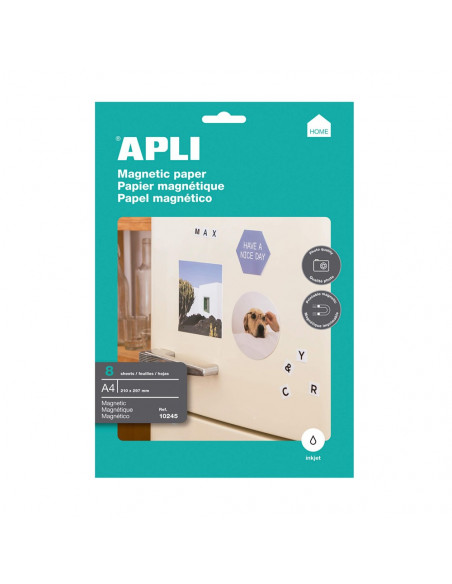 Papel Fotográfico Magnético Apli A4 8 Folhas