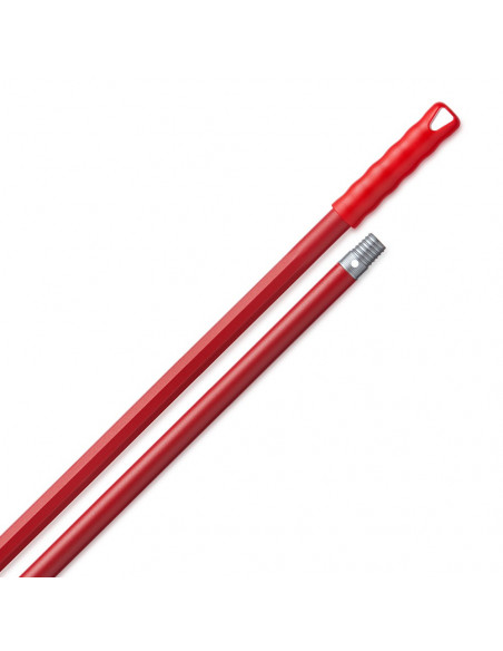 Cabo Esfregona/Vassoura/Mopa Aluminio Vermelho c/Rosca 1.40m