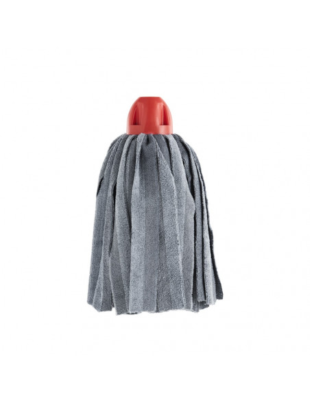 Recarga Esfregona Max Pro Tiras Cinza c/ Rosca Vermelho