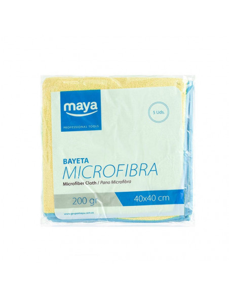 Pano Microfibra Terry 40x40cm Amarelo Pack 5un