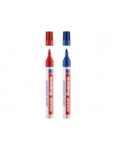 Marcador Permanente Grosso Edding 3000 Blister Azul/Vermelho