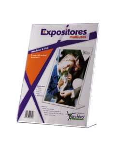 Expositor Porta Precos Acrilico 1 Face A4 em L