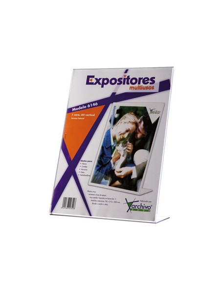 Expositor Porta Precos Acrilico 1 Face A4 em L