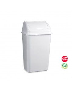 Contentor 15L Plástico c/Tampa Basculante Branco