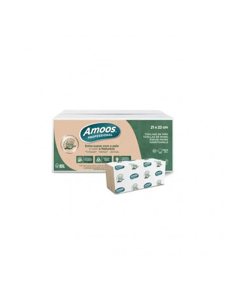 Toalhas Mão ZigZag 21x22 2Fls Amoos Naturally Soft -4000un