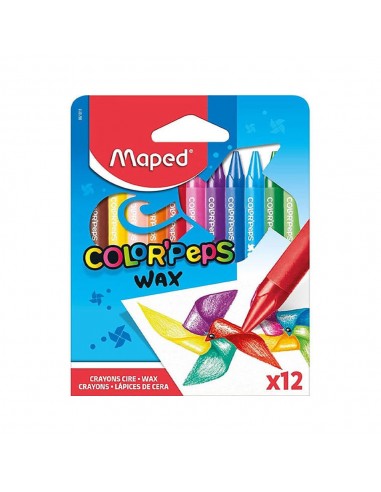 Lápis de Cera 12 Cores Maped Color Peps