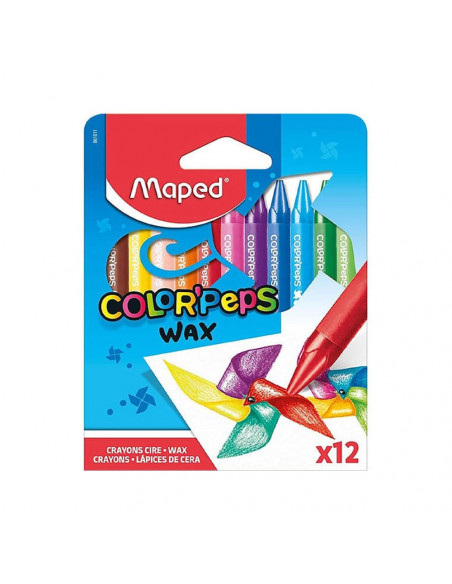 Lápis de Cera 12 Cores Maped Color Peps