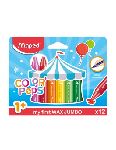 Lápis de Cera 12 Cores Maped Early Age My First (+1Ano)