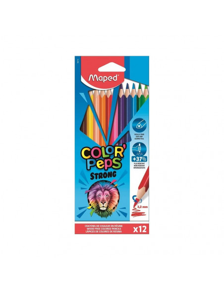 Lápis Cor Maped Peps Strong Cx Cartão 12un