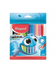 Marcador Feltro Maped Color Peps Ocean 12 Cores