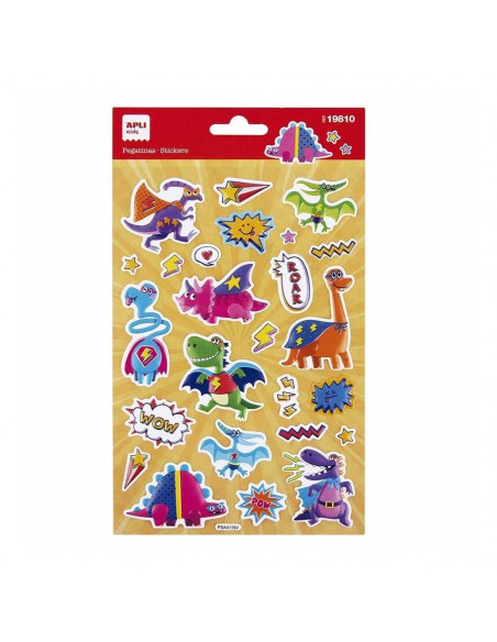 Autocolante Dinossauros Super-Heróis 1 Folha