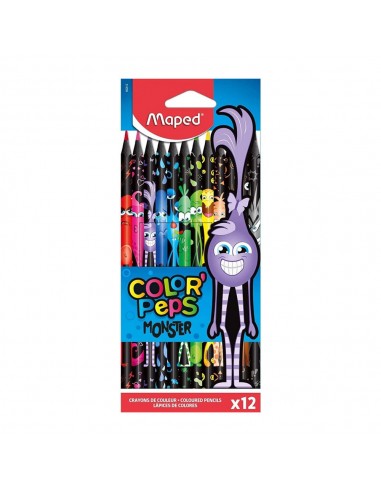 Lápis Cor Maped Peps Monsters Cx 12un