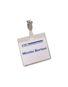 Porta Nomes Horiz 90x60mm Durable c/Mola - Pack 50un